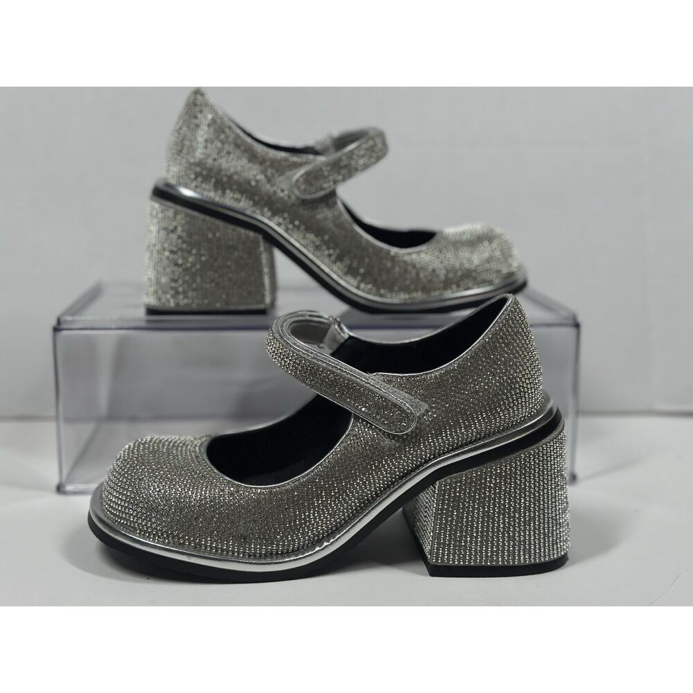 Dolls Kill - Sugar Thrillz Bedazzled Rhinestone Covered Mary Janes - Size 6 NWOB